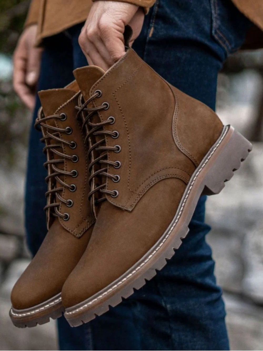Thursday Boot Company The Hero Nubuck Leather Handcrafted Lace-Up Boots